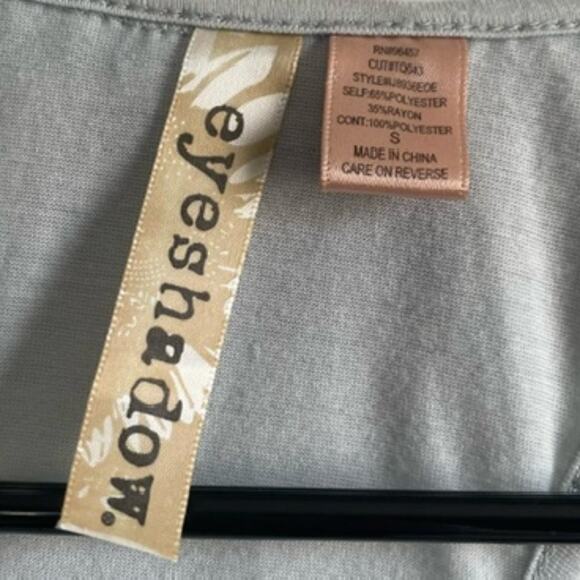 Eyeshadow Ruffle Tank Top Lite Grey Size Small - Picture 3 of 4